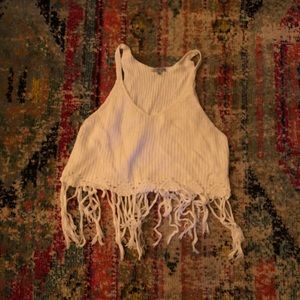 Charlotte Russe Crop Fringe Top